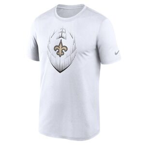 Nike‎ New Orleans Saints NFL Football T Shirt White Gold Mens XL NWT